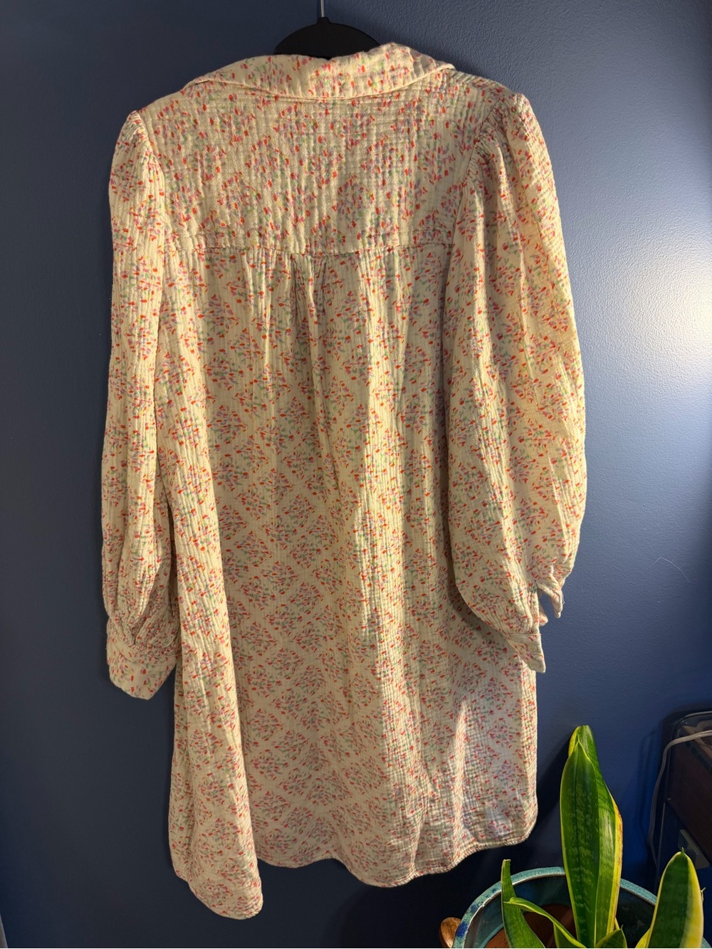FRNCH Cream dress with Multicolor flowers size Large - Picture 5 of 5